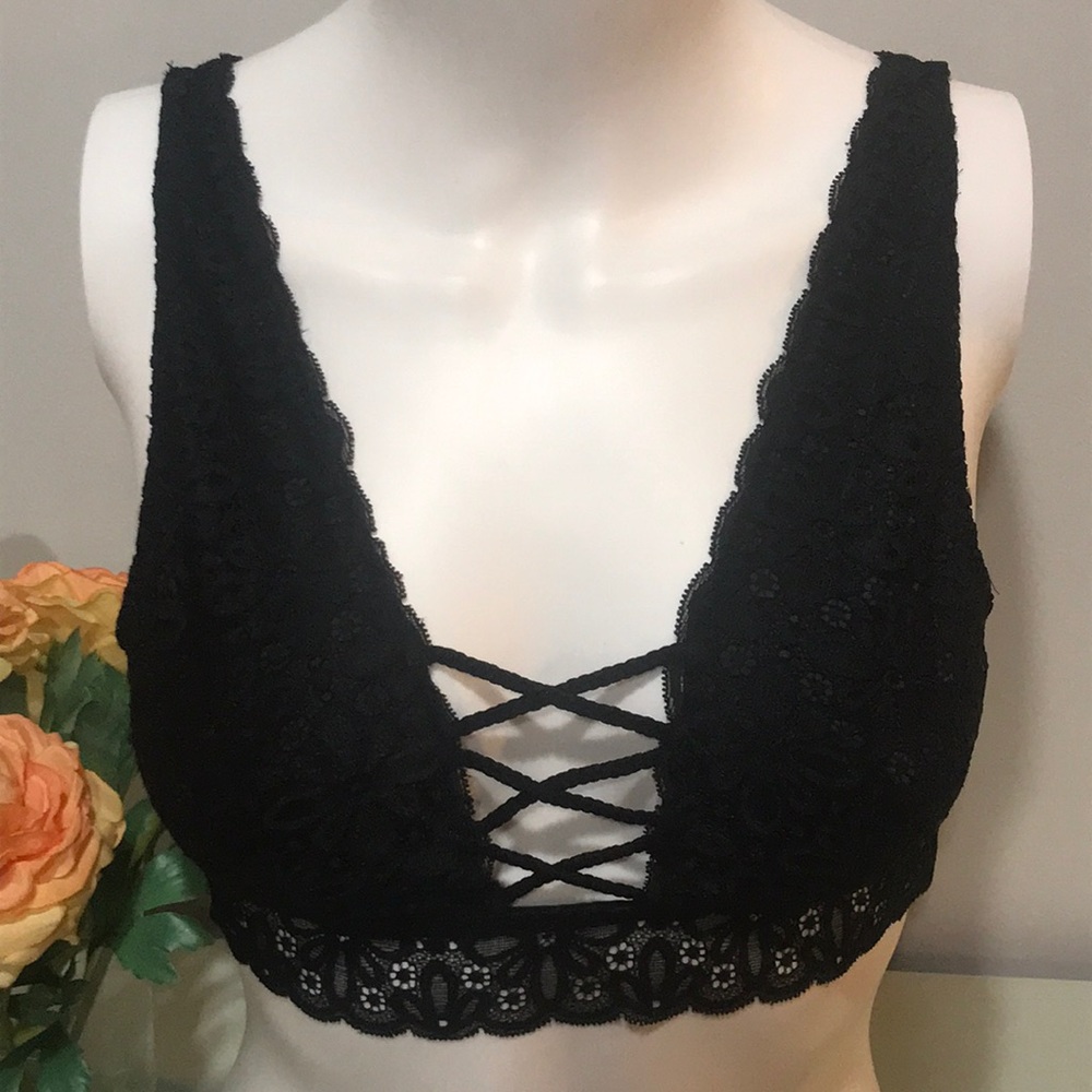 Victoria's Secret Lace-up Wildflower Lace Bralette - Picture 6 of 14